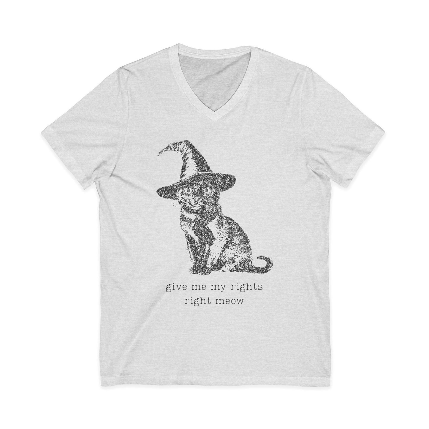 Give Me My Rights Right Meow Unisex Short Sleeve V-Neck Tee